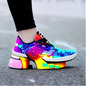 個性的なデジタルスニーカー