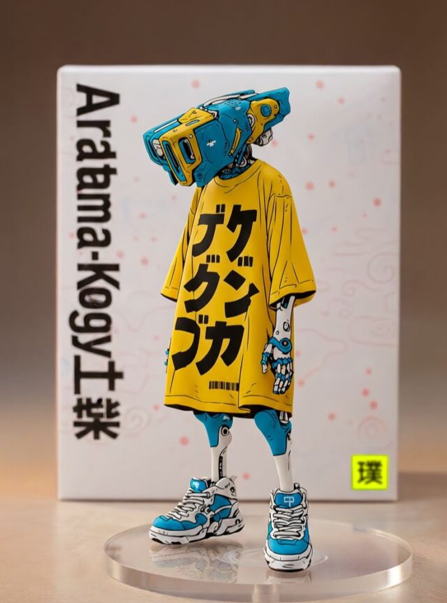 🤖✨
This is an AratamaKōgyō figure!
A cool character turned into a real toy.
Big shoes, bright colors,
and a robot style look 👟⚙️
Ready to stand and shine!
#AratamaKogyo
#CoolFigure
#ToyArt